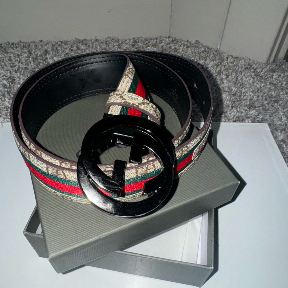 Gucci monogram belt